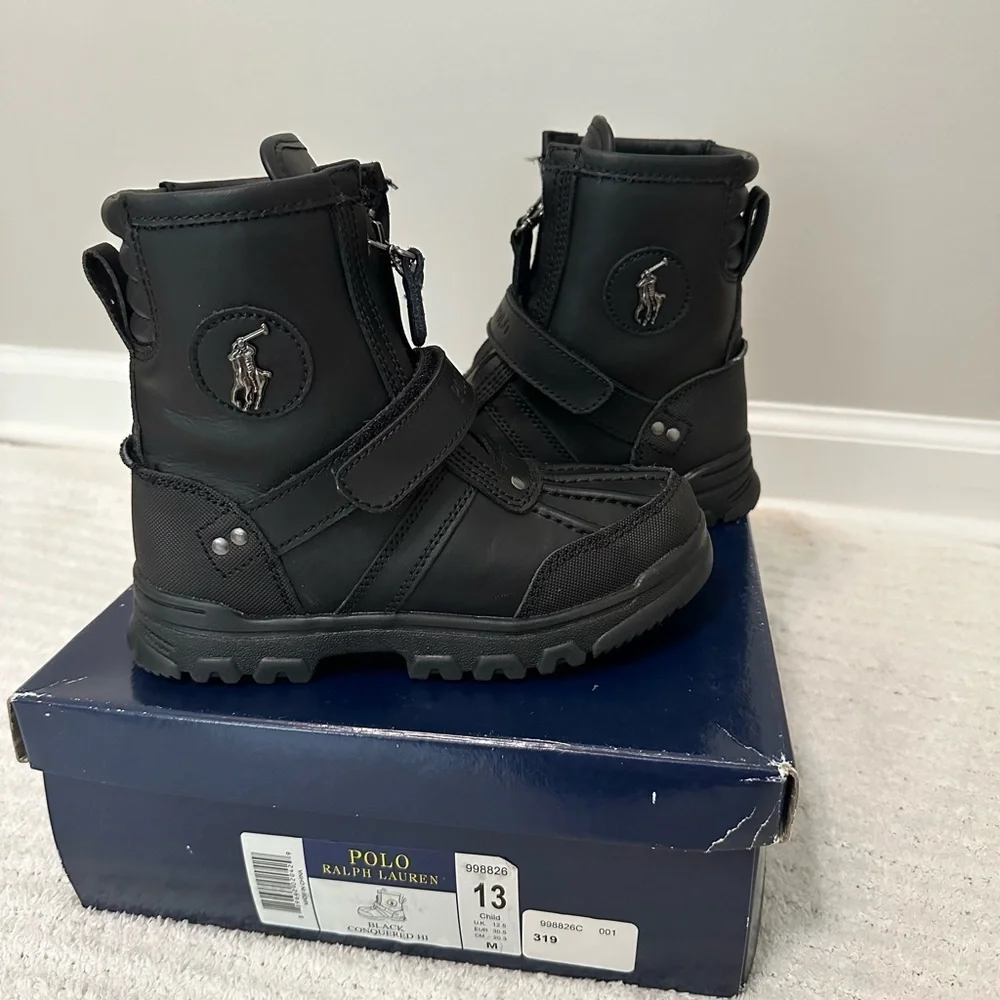 NWOT POLO RALPH LAUREN BLACK KIDS CONQUERED HI
